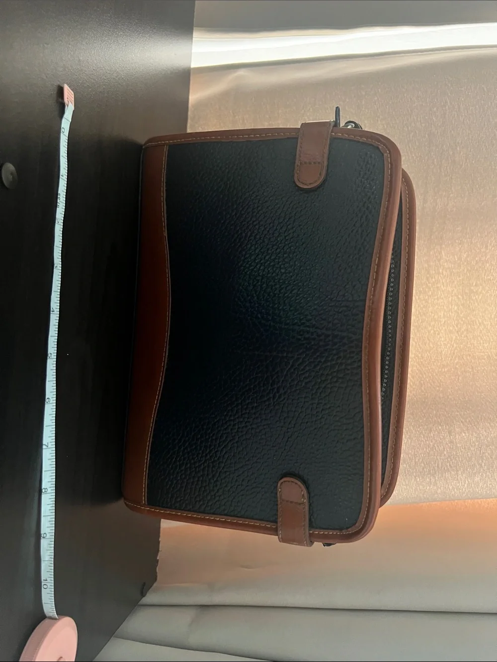 Dooney & Bourke Black and Brown Leather Briefcase